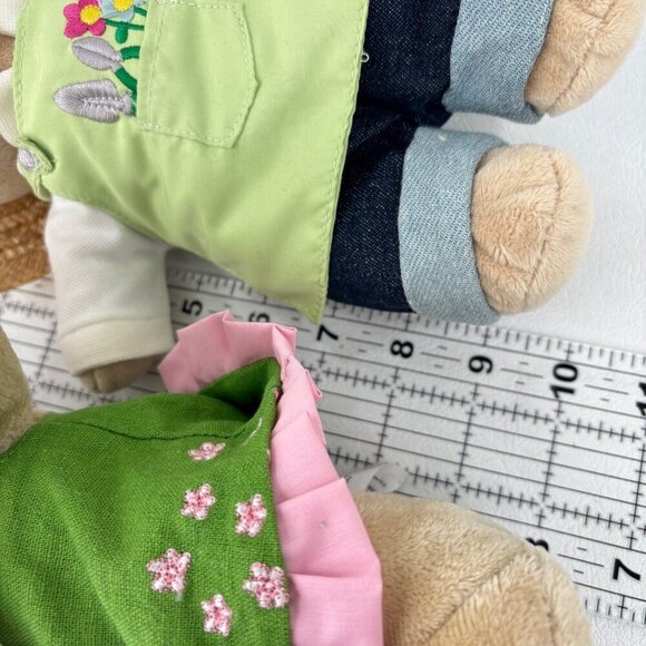 Starbucks Bearista Bear Lot of 2 Flower Gardener 2006 2010 Edition Plush Stuffed - Picture 8 of 12